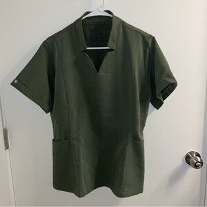 Figs Moss Green Inala Scrub Top